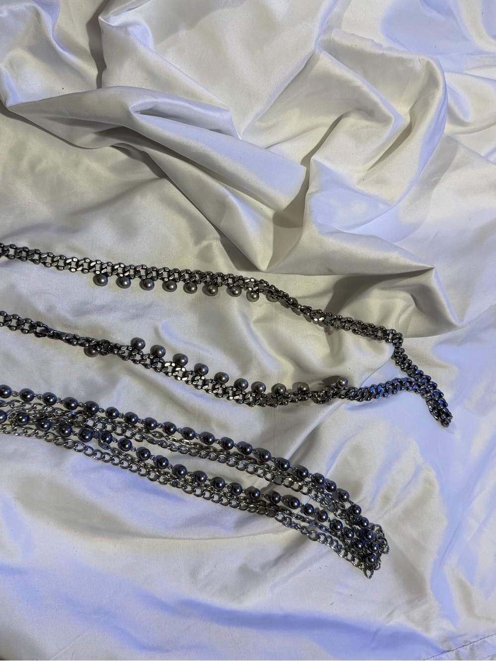 Gunmetal Layered Chain Necklaces - Women Accessories